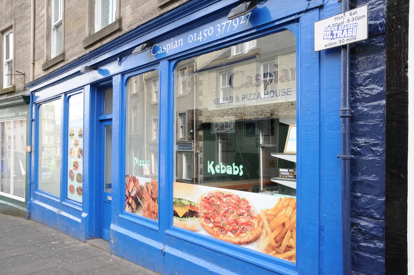 Caspian Kebab and Pizza House takeaway menu